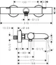 Змішувач для ванни HANSGROHE ECOSTAT 13325670, чорний/матовий, настінний - зображення 2