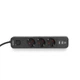 Мережевий подовжувач VIDEX ONCORD з/з 3п 3м (3x1.5мм) 2.4А 2USB+USB-C з кнопкою Black - зображення 5