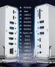 Хаб Док станция Deepfox-2521 15 в 1 с поворотной подставкой USB Type-C концентратор для ноутбука компьютера 15 портов - изображение 2