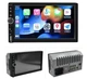Универсальная автомобильная магнитола Pioneer 7018, 2din, большой экран, USB+SD+Bluetooth+FM, с пультом и подсветкой, черная - изображение 3