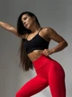 Спортивные женские леггинсы Easy с эффектом Push Up для фитнеса и йоги Бесшовные Однотонные XS-S Красные (XA013S) - изображение 3
