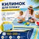 Килимок водонепроникний складний для пляжу підстилка 150*200 см Blue - зображення 1
