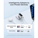 Сетевое зарядное устройство Anker 100W 3-Ports GaN Charger with Smart Display and USB-C Cable - Silver (B121BG41) - изображение 6