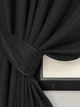 Комплект коротких штор VR-Textil Мікровелюр Petek YL № 2017ш Чорний 140х170 см 2 шт (35-0434) - зображення 4