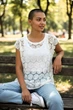 Блуза майка-блузон White KR «Lace Breeze» белый 44 - изображение 2