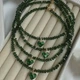 Жіноче кольє з підвіскою у вигляді серця з золотими вставками Green Diamond Heart - зображення 4