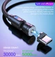 Усиленный Магнитный кабель USB Type-C для зарядки 360°+180° Красный 1метр, 2.4A - изображение 4