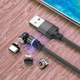 Посилений Магнітний кабель 540° Чорний, 1м для заряджання 3 в 1(Lightning(iPhone), micro USB, T-C), 2.4A - зображення 3