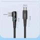 Кутовий Кабель для заряджання та передачі даних Toocki 90 Degree black / 5A / 100W / USB Type-C to USB Type-C / 2м - зображення 5