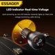 Автомобильное зарядное устройство Essager(ES-CC17) 100W с дисплеем / Black / Car Charger USB-A Type-C - изображение 5