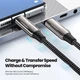Кабель Toocki 240W (48V/5А) PD3.1 для заряджання та передачі даних, Type-C to Type-C, BLACK, 2м - зображення 3