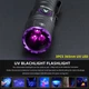 Ультрафиолетовый фонарик AloneFire SV103, 365nm, 15W, 3 диода, черная линза, с аккумулятором 18650 и кабелем - изображение 7