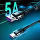 Кабель для зарядки пружинный / USB-A – USB-C / 5A Чёрный / 80см - изображение 2