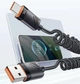 Кабель Спіральний Essager(ES-X66) / USB-A – Type-C / PD 100W 7A / 480 Mbps /швидка зарядка / 1,8м Black - зображення 2