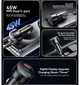 Автомобильное зарядное устройство Essager(FSJ-008) 105W с дисплеем / Black / Car Charger USB-A Type-C - изображение 7