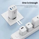Сетевое зарядное устройство Asometech(RCE-6701) GaN 67W PPS PD+QC3.0 / 3-порти / USB + Type C / Fast Charging / White - изображение 2