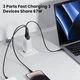 Сетевое зарядное устройство Asometech(RCE-6701) GaN 67W PPS PD+QC3.0 / 3-порти / USB + Type C / Fast Charging / White - изображение 6