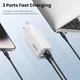 Сетевое зарядное устройство Asometech(RCE-6701) GaN 67W PPS PD+QC3.0 / 3-порти / USB + Type C / Fast Charging / White - изображение 7