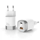 Сетевое зарядное устройство Essager 33W GaN (ES-CD45W) / Display / Type-C + USB A / White - изображение 2