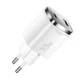 Сетевое зарядное устройство Essager 33W GaN (ES-CD45W) / Display / Type-C + USB A / White - изображение 4