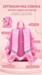 Дитячий рюкзак ZM BABY Грибочок 3D для садочка та прогулянок 28×22×13 см з м’якою спинкою і регульованими лямками (фіолетовий/синій/жовтий) - зображення 6