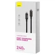 Кабель Baseus Tungsten Gold Fast Charging Data Cable Type-C to Type-C 240W 2m Black - зображення 2