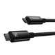 Кабель Baseus Tungsten Gold Fast Charging Data Cable Type-C to Type-C 240W 2m Black - зображення 5