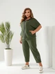 Женский костюм повседневный хаки 48-50 р2322А.480 - изображение 4