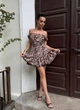Женское платье с шнуровкой леопардовое 42-44 а4905.206 - изображение 4