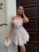Женское платье с шнуровкой белое 42-44 а4905.206 - изображение 7