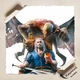 Постер Відьмак Геральт та демон, Witcher, декор в кімнату геймера, A3 30×42 см (id0986) - зображення 4