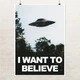 Постер Секретные материалы, X-Files, I want to believe, НЛО, UFO, сериал, A2 60×43 см (id0051) - изображение 1