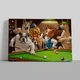 Интерьерная картина Собаки играют в бильярд, Артур Сарнофф, Arthur Sarnoff, Dogs Playing Pool, 28×42 см (id4196) - изображение 1