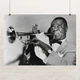 Постер Луи Армстронг с трубой, Louis Armstrong, jazz, джаз, постер музыканта, A3 30×42 см (id1738) - изображение 1
