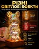 RGB ночник Bearbrick 20 см LED фигурка мишка на деревянной основе с USB питанием декоративная лампа для спальни детской и подарка (338572) - изображение 5