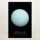 Постер Уран, Uranus, NASA, НАСА, космос, астрономия, A3 42×27 см (id7147) - изображение 1