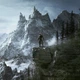 Интерьерная картина Скайрим, горная панорама, Skyrim, The Elder Scrolls V, TES, плакат для геймера, 28×42 см (id0945) - изображение 3