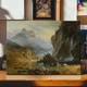 Інтер'єрна картина Альберт Бірштадт, Індіанська риболовля, Albert Bierstadt, репродукція картини, 28×42 см (id7004) - зображення 3