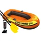 Надувная лодка Intex 58330-2 Explorer 200 оранжевая полутораместная до 95 кг виниловая 2-х камерная 185 х 94 х 41 см с ручным насосом и веслами (9-163-58330-2) - изображение 1