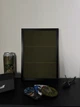 Стенд/панель/дошка для шевронів і патчів, XS (21x30см), чорна рамка, смужки хакі - зображення 3