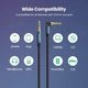 Аудіокабель mini jack 3,5 mm UGREEN Gold Plated Metal Case з кутовим L-подібним штекером AUX (1m) (Blue Black) - зображення 9
