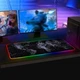 Великий геймерський RGB килимок з підсвічуванням (ігрова поверхня) 800x300x3 мм - зображення 7