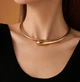 Кольє чокер Fashion Jewerly металеве крапля кругле біжутерія золотистий колір (SVS) - зображення 1