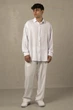 Льняная рубашка мужская v.1 White 8XL - изображение 2