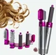 Фен-щетка 5 в 1 Hot Air Styler для различных типов волос, с функциями придания объема / выпрямления, мультистайлер для укладки волос, 1000 Вт, серый с розовым - изображение 1