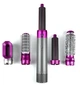 Фен-щетка 5 в 1 Hot Air Styler для различных типов волос, с функциями придания объема / выпрямления, мультистайлер для укладки волос, 1000 Вт, серый с розовым - изображение 4