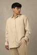 Льняная рубашка мужская v.1 Beige 8XL - изображение 1