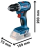 Набір Bosch Professional: перфоратор GBH 18V-22, шуруповерт GSR 18V-45, КШМ GWS 18V-8, 3 акб 4 Ah, з/п, сумка (0615A5007L) - зображення 3