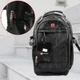Мужской рюкзак Swissgear 8810, универсальный портфель для города, туризма, учебы, с USB портом, отделением для ноутбука, черный - изображение 2