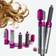Стайлер Hot Air Styler 5в1 для укладки волос, 1000 Вт, 5 насадок, с кейсом, для выпрямления и завивки волос, серый с розовым - изображение 3